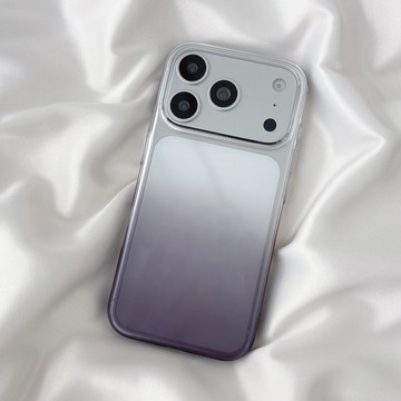 超薄冰晶PC保護殼 硬殼 水墨漸變 簡約 防滑邊 適用於iPhone17 16 15 14 ProMax