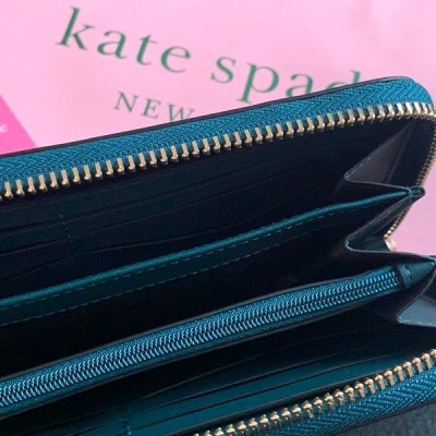 ケイトスペード 財布 長財布 バイカラー グリーン kate spade 