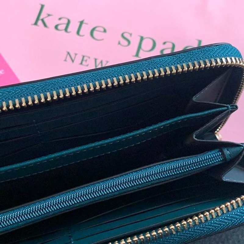 ケイトスペード 財布 長財布 バイカラー グリーン kate spade/WLR00120 ...