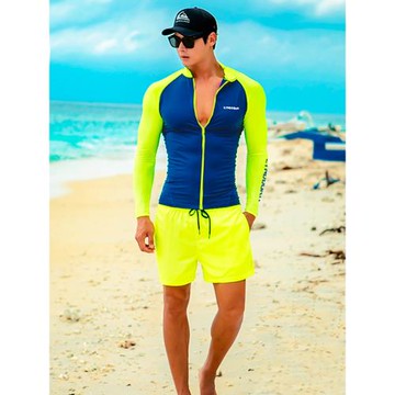 韓國潛水服男大碼浮潛水母衣分體防曬長袖長褲速干沖浪游泳衣套裝