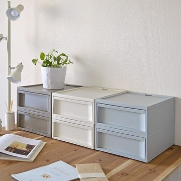 北歐風堆疊抽屜櫃組 M(附輪子一組) 棕色附輪