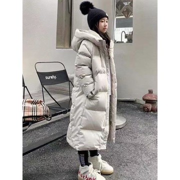 女童棉服冬季中大童加長款過膝羽絨棉衣韓版棉衣兒童保暖棉襖外套