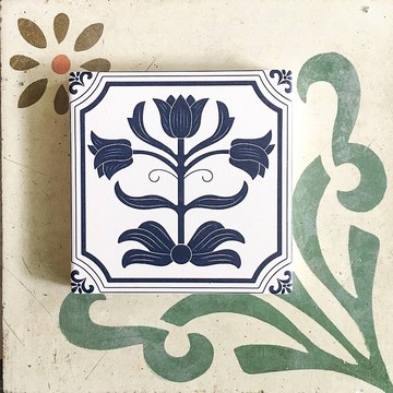 青花瓷系列 ∣ 鬱金香 吸水杯墊