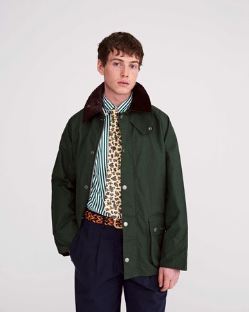 Noah Popeye Barbour Bedale Jacket Went Green/Brown / L