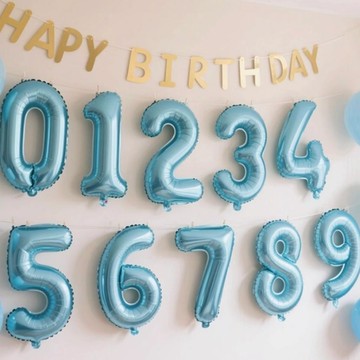 32寸生日數字氣球 ✧✦ ins熱銷 糖果色 生日數字氣球 數字氣球 生日數字氣球 藍色數字氣球 #粉色數字氣球