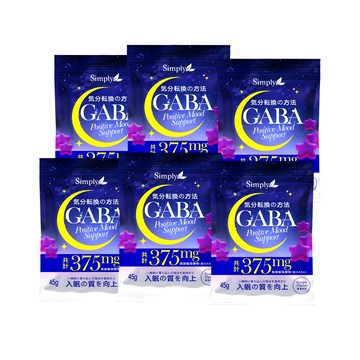 【Simply新普利】好Chill麩胺酸發酵物GABA軟糖(45g/袋) x6包