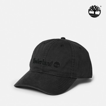 Timberland 中性黑色刺繡LOGO棒球帽|A65QX001