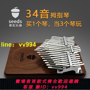 【拇指琴】Seeds果實拇指琴卡林巴琴雙層17音 24音 34音初學者kalimba手指琴