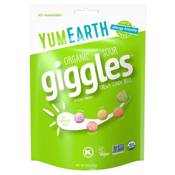 YumEarth, Organic Giggles®，耐嚼糖果，酸味，5 盎司（142 克）