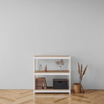 speedrack 免螺絲組裝式鐵製角鋼層架  白色  900 x 400 x 900mm  3層