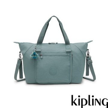 Kipling 淺霧綠手提側背媽媽包-NEW ART M BABYBAG