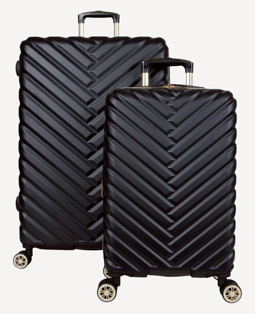 Kenneth Cole | Madison Square 2-Piece Chevron Expandable Carry-On And Checked Hardside Luggage Set in Black