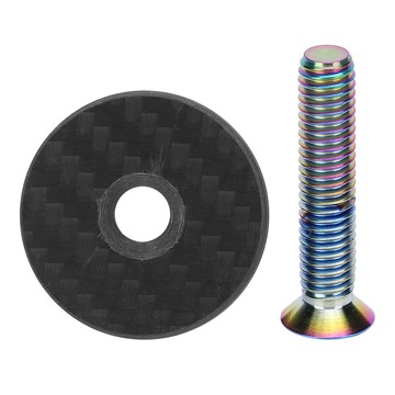 【Lixada】 TOOPRE 自行車耳機罩碳纖維螺絲山地自行車 OD2 前叉頂蓋 28.6mm