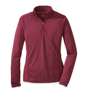 【【蘋果戶外】】Outdoor Research OR243740 0137 美國 女 WOMEN'S ESSENCE L/S ZIP TOP 紅色 長袖排汗衣 OR90716