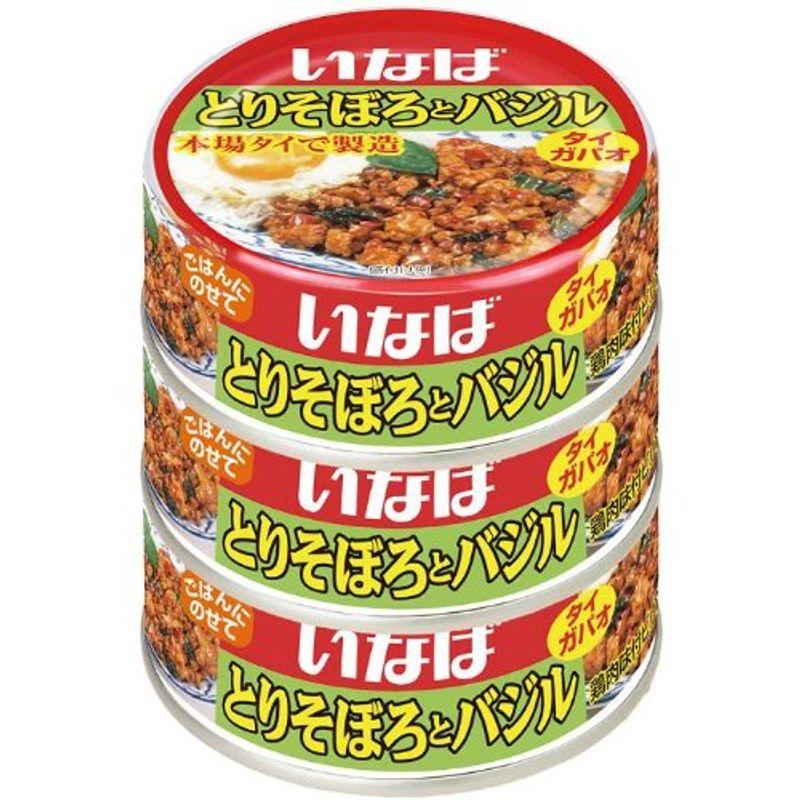 いなば とりそぼろとバジル 3缶P