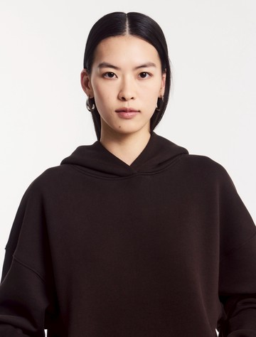 Oversized Hoodie in Bitter Chocolate - Organic Cotton Ninety Percent
