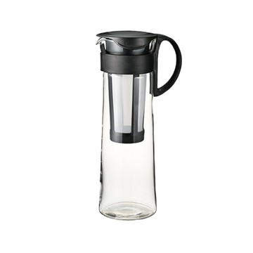 HARIO 日本耐熱玻璃冷泡咖啡壺-附濾網-1000ml-黑色-8杯專用(MCPN-14-B)