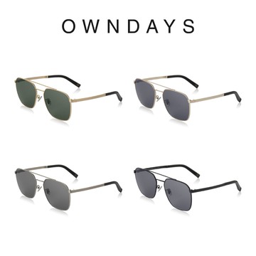 OWNDAYS 時尚金屬方形墨鏡(SUN7003B-2S)