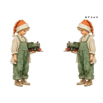 【11月新品2】08-108-0152 人物貼紙 聖誕復古風