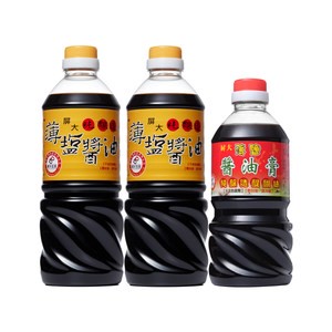屏大醬油組合(薄鹽醬油710ml*2+醬油膏560ml*1)