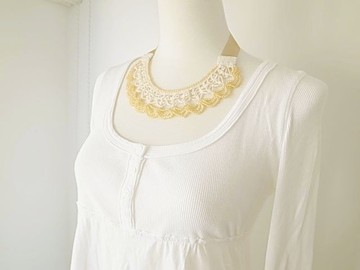 手工蕾絲飾品( 蕾絲項鍊---月光)