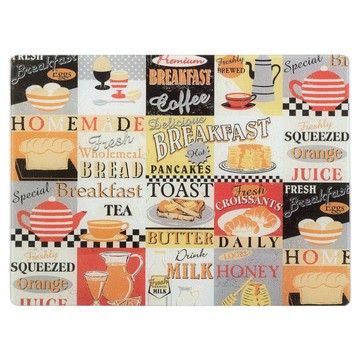 creativeTops Home 長方砧板隔熱墊 美式早餐 40cm  彩色  1個