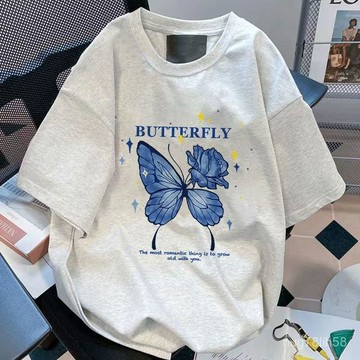 台灣现貨100% 短袖上衣 情侶衣服 大尺碼上衣 女生上衣 純棉上衣 上衣女 純棉短袖 短袖T恤女 卡通印花 T恤
