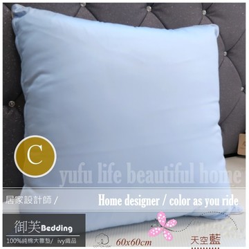 設計師專用/玩色彩/拉鍊式全開㊣共9色【大抱枕】60*60cm