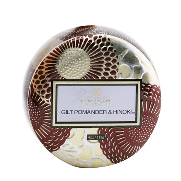 Voluspa - 小巧罐芳香蠟燭 - Gilt Pomander & Hinoki