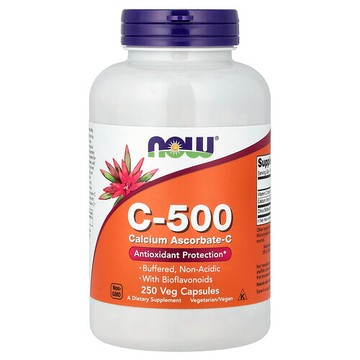 NOW Foods, C-500，抗壞血酸鈣-C，250 粒膠囊
