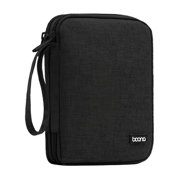 baona 包納 線材硬碟方型收納袋 合理布局設計 分類收納功能 綁線拉格設計  BN-D004  黑色  1個