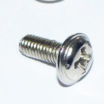 PWM3*4mm 十字圓頭鍍鎳帶墊片7MM螺絲 帶帽螺釘 一包1萬個=110元