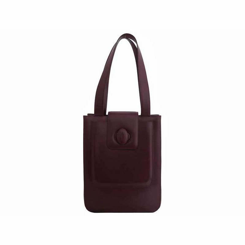 Cartier バーガンディ レザートートバッグ Cartier、バーガンディ レザー トートバッグ