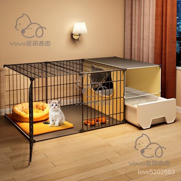 宅配免運😊貓籠貓咪籠子家用室內貓窩屋貓厠所一體一室一廳一衛貓別墅貓空籠 寵物籠子