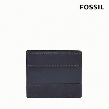 FOSSIL Everett 真皮大零錢袋皮夾-海軍藍 ML4400406