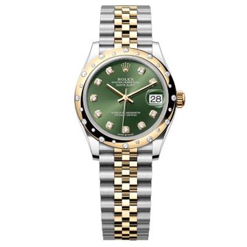 Rolex 勞力士 278343RBR 橄欖綠面時鑽 外圈繞鑽 31mm