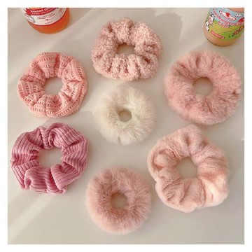 【HERA 赫拉】秋冬毛絨百搭針織大腸髮圈七入組 H114121803