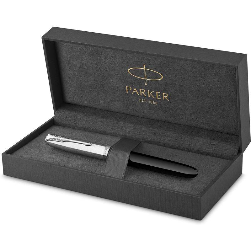 PARKER パーカー 公式 パーカー51 万年筆 F 細字 高級 ブランド ギフト ブラックCT コンバーター付き ペン先 ステンレススチ