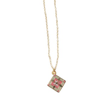卡片項鍊Card Necklace 花磚系列｜歲月靜好