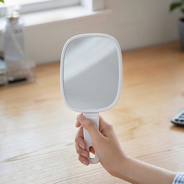 手持可立兩用式化妝鏡/補妝鏡/手拿鏡/桌上鏡-多色可選 白