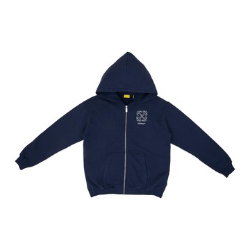 Off White Kids 藍色連帽休閒外套