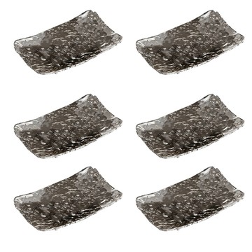 冰川紋肥皂盒 g762 6個  透黑  1組