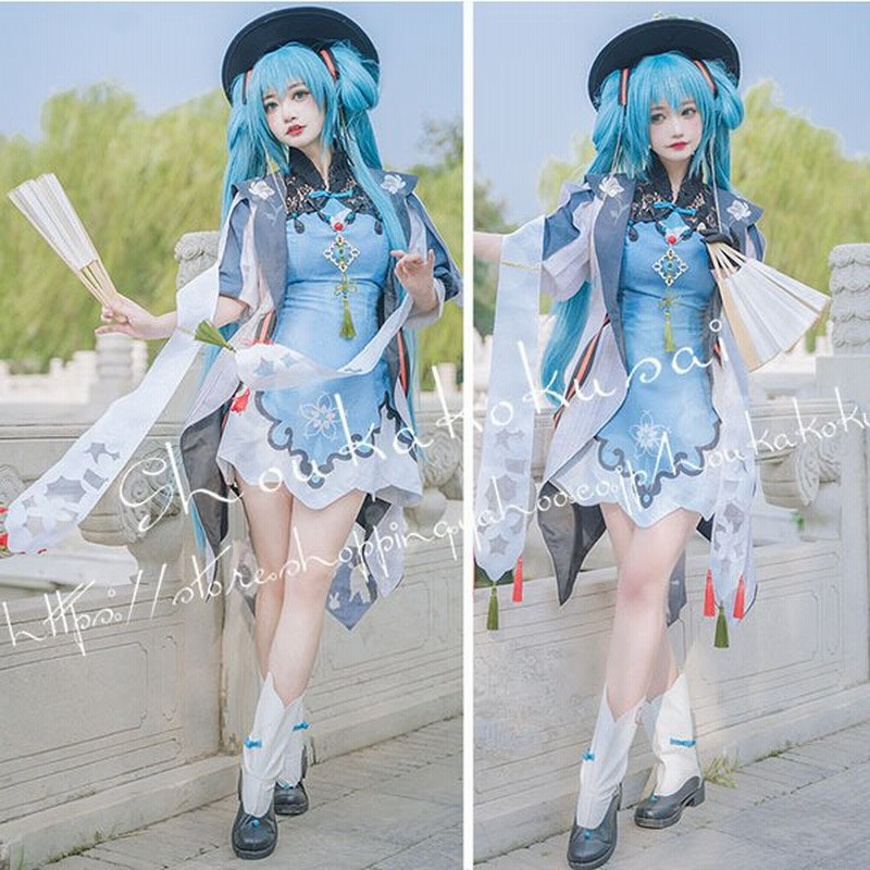 送料無料◇2022新品 初音ミク 風 コスプレ衣装 ウィッグ 靴 cosplay