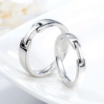 【Giumka】925純銀．情侶戒指．幸福相守｜客製刻字