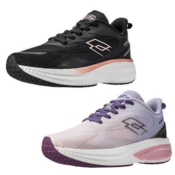 Lotto 慢跑鞋 女鞋 避震 回彈 黑/粉紫【運動世界】LT5AWR0200/LT5AWR0207