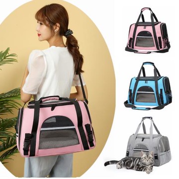 WIN-666 透氣寵物包 便攜外出手提單肩斜跨寵物箱 可折疊透氣貓狗包袋 貓咪包 狗狗包 寵物專用包 (3款任選）