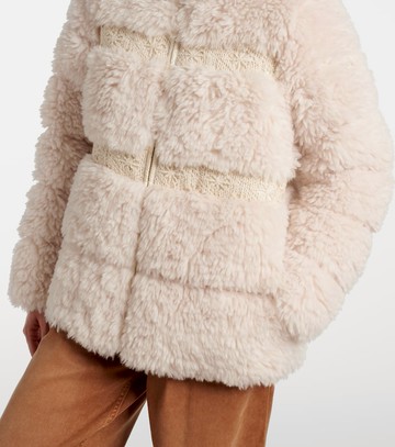 Moncler Verie macramé teddy down jacket