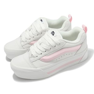 Vans 休閒鞋 Knu Stack 男鞋 女鞋 白 粉紅 厚底 厚鞋舌 寬鞋帶 小白鞋 VN000CP6YL7