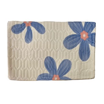 冰絲乳膠涼感腰枕防滑坐墊 透氣親膚 舒適清爽  坐墊45 x 45cm 腰枕30 x 50cm  花開空藍