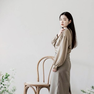 大地天絲棉亨利領上衣